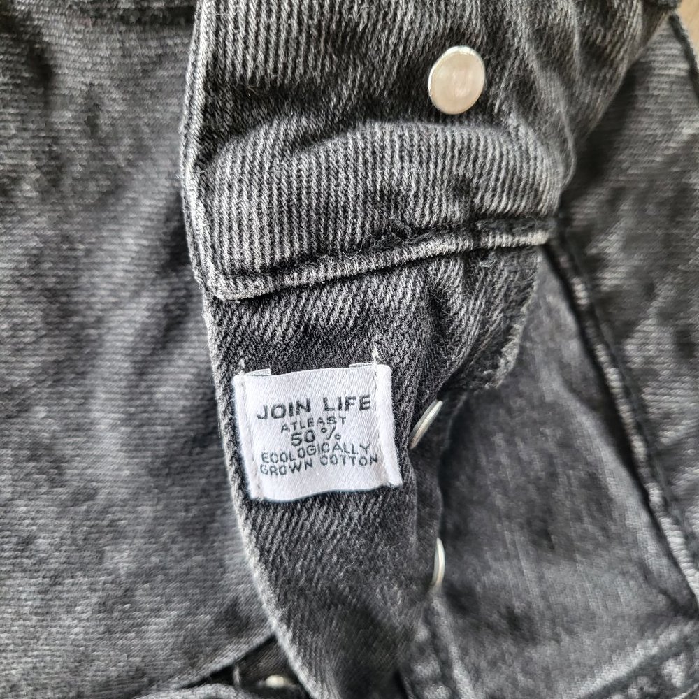 Zara Distressed Denim Shorts Dark Wash - Picture 11 of 11